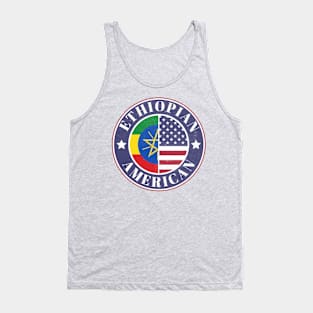 Proud Ethiopian-American Badge - Ethiopia Flag Tank Top